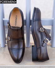 Coffee double monk straps