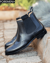 DALLAS | Black Brogue Chelsea Boots