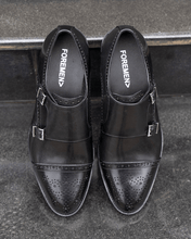 CENTRA | Black Double Monkstrap