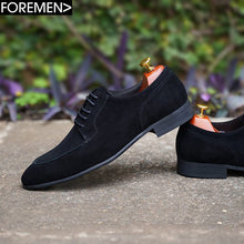 BROOKLYN | Black Suede Split Toe Derbies