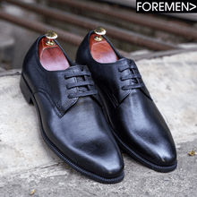 Black plain derby shoes