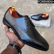 Black plain derby shoes