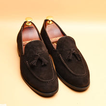 Suede tassel loafers for men