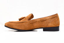 SANTORINI | Brown suede tassel loafers