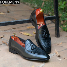 CUBA | Black Leather Tassel Loafers