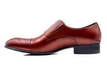 Tan Foremen Leather Double Monk Strap with Buckle type closure and rubber sole.