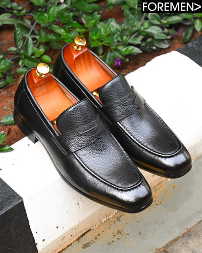 GEORGIA | Black Leather Loafers