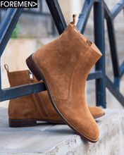 PARIS | Brown Suede chelsea boots